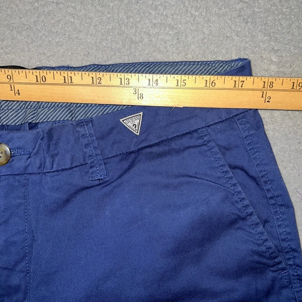 Guess Los Angeles Pants Mens Sz 36 (35x31) Navy Blue Chino Straight Leg Trousers